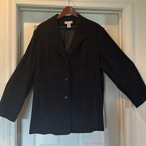 Black striped blazer